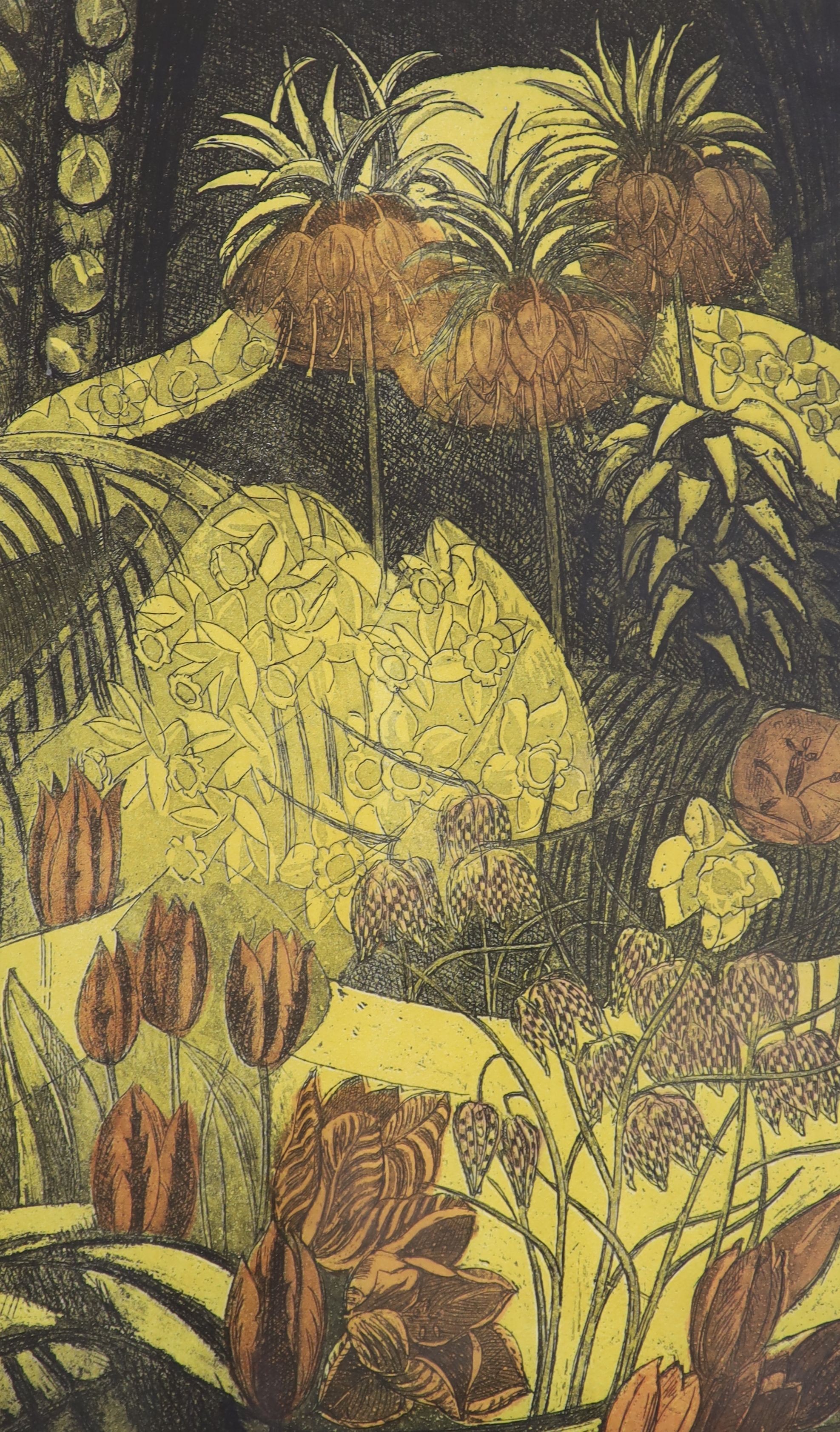 James T. Osborne, limited edition print, 'Early spring flowers', signed in pencil, 3/30, 52 x 32cm